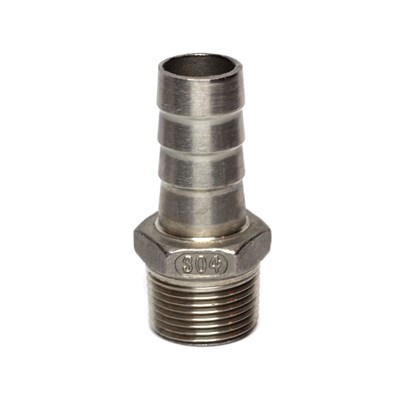 3/4" NPT to 3/4" Barb Stainless Steel Fitting