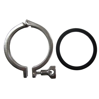 4" Tri-Clamp w/ Wing Nut & Buna Gasket for Use on Sanke Tri-Clamp Kegs