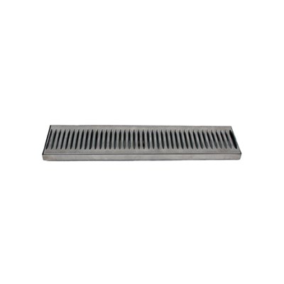 12"x5" Surface Mounted Drip Tray - Stainless Steel - With Drain