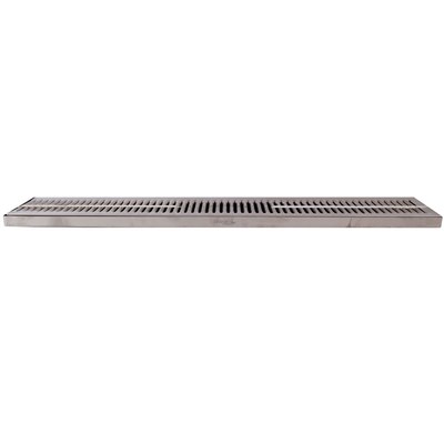 30"x5" Surface Mounted Drip Tray with Drain - Stainless Steel