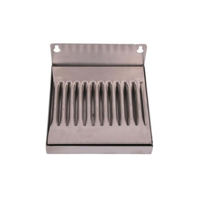 6"x6" Wall Mounted Drip Tray - Stainless Steel - with Drain