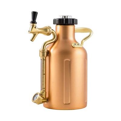 GrowlerWerks Pressurized Copper Growler with Faucet - 64 oz