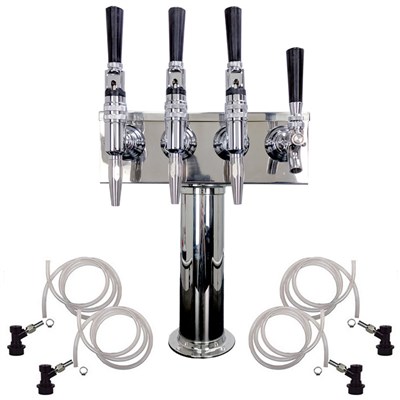 4 Faucet Cold Brew Coffee Draft Tower - 1 Cold Brew & 3 Nitro