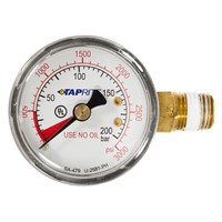 Taprite 3000psi Gauge, Left Hand Threads, Right Inlet