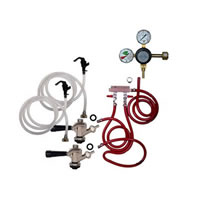 Party Keg Kit - 2 Faucet - Dual Gauge Taprite Regulator / 