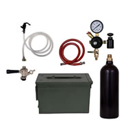 Party Keg Kit In Ammo Can - 1 Faucet - 20oz CO2 Cylinder / 