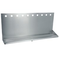 Micro Matic 36" Stainless Steel Wall Mount Drain Tray - 10 Faucet / Micro Matic 24" 10 Faucet Wall Mount Drip Tray