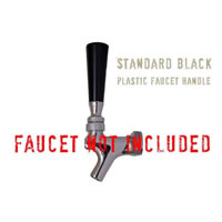 Faucet Handle - Standard Black Handle with Brass Insert / 