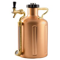 GrowlerWerks Pressurized Copper Growler with Faucet - 128 oz / 