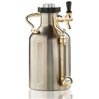 GrowlerWerks Pressurized Stainless Steel Growler with Faucet - 128 oz / 