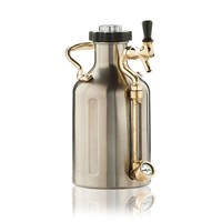 GrowlerWerks Pressurized Stainless Steel Growler with Faucet - 64 oz / 
