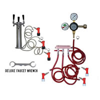 3 Faucet Tower Keg Kit - Taprite Regulator - PIN LOCK / 