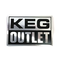 Keg Outlet Etched Aluminum Emblem (4.5" X 3") / 