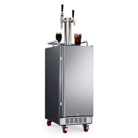 15" Compact Dual Tap Nitro + Still Empowered Kegerator (Stainless) / 