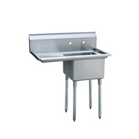 One Compartment Sink, w/ Left Drainboards / One Comp. Sink, 18'' Left Drainboards