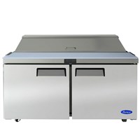 Atosa 60-in Refrigerated Sandwich Prep Table w/ 16 Stainless Steel Pans / 60'' Sandwich Prep. Table with 16 S/S Pans