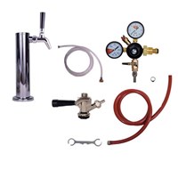 Cold Brew Kegerator Conversion - Tower w/ Single Flat Cold Brew Faucet (Commercial Coupler) / 
