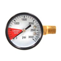 Regulator Gauge (RHT) 0-3000 PSI - 2" Diameter, 1/4" MPT