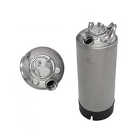 5 Gallon Line Cleaning Keg (Single Port) with Removable Lid - No Valve / 