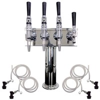 4 Faucet Cold Brew Coffee Draft Tower - 1 Cold Brew & 3 Nitro / 