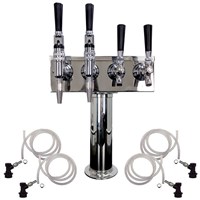 4 Faucet Cold Brew Coffee Draft Tower - 2 Cold Brew & 2 Nitro / 