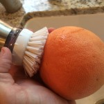 Cleaning the fruit