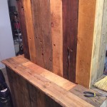 Fitting the drip tray on the bar top