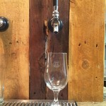 Shot of bar with faucets installed and glass in place (showing fitment)