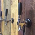Faucets installed on the beer shanks