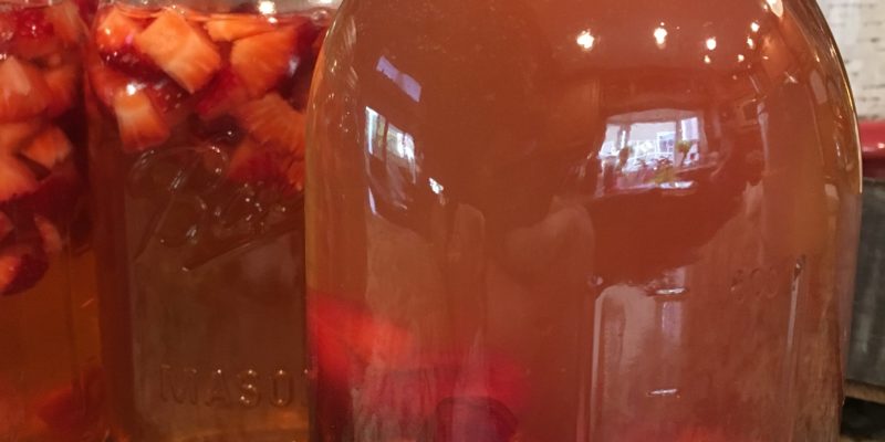 Cherry Halves in Kombucha