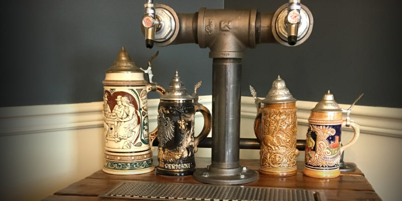 Custom Kegerator Build / Upcycled Barn Wood and Iron Pipe