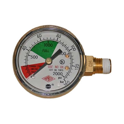 Regulator Gauge - 0-2000 PSI - Taprite