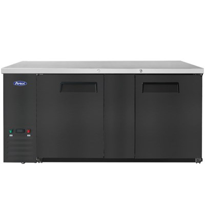 Atosa 69-in Shallow Depth (24-1/2-in) Back Bar Cooler (Black Exterior)
