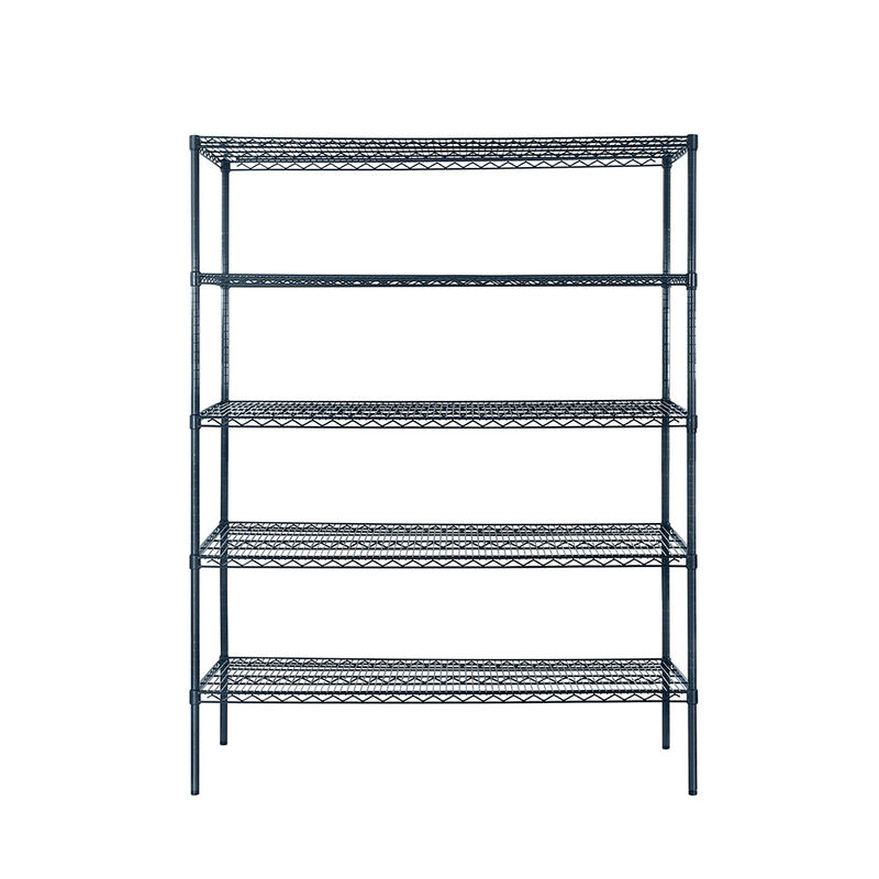 Atosa MixRite MWSSE183686 18x36 5-Shelf Epoxy Wire Shelving Kit, Slate Gray