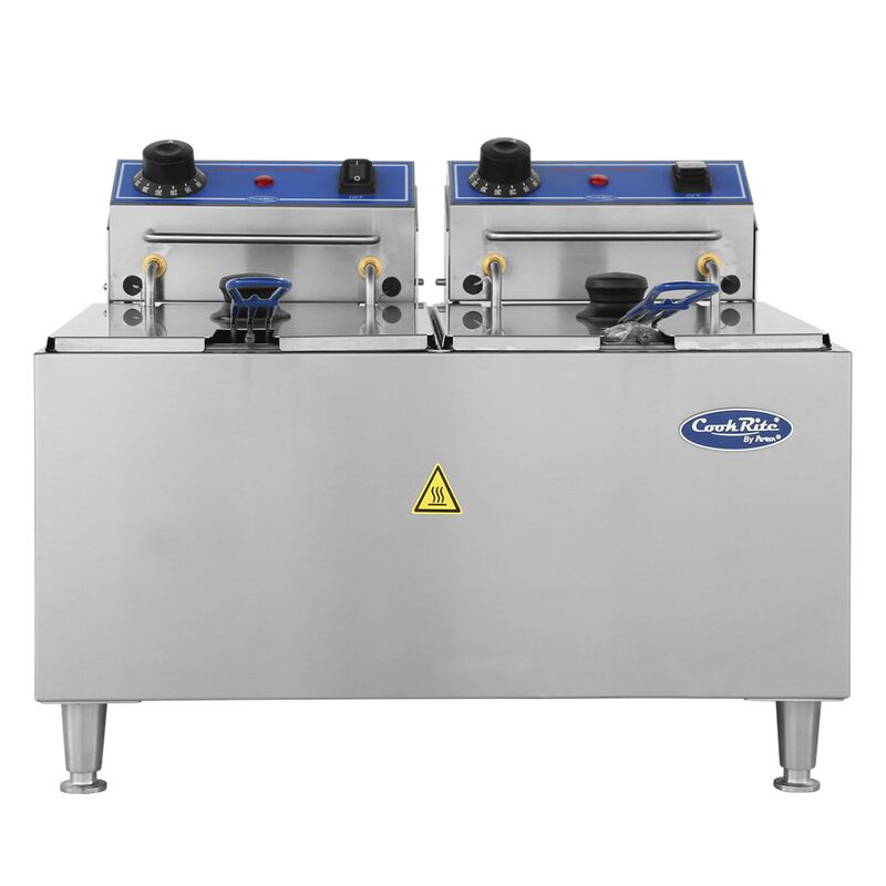 Atosa 32lb Dual Tank Electric Countertop Fryer