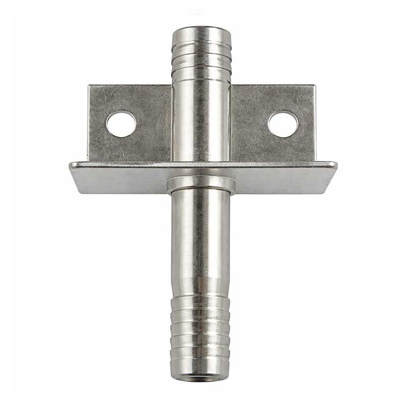 Wall Bracket - 3/8" Barb x 3/8" Barb (Stainless Steel)