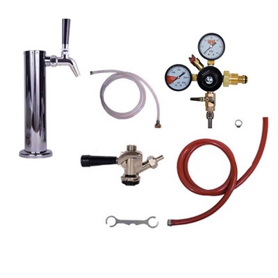 Cold Brew Kegerator Conversion - Tower w/ Single Flat Cold Brew Faucet (Commercial Coupler)