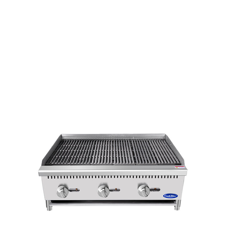 CookRite 36-in Countertop Char-rock Broiler w/ 105,000 BTU