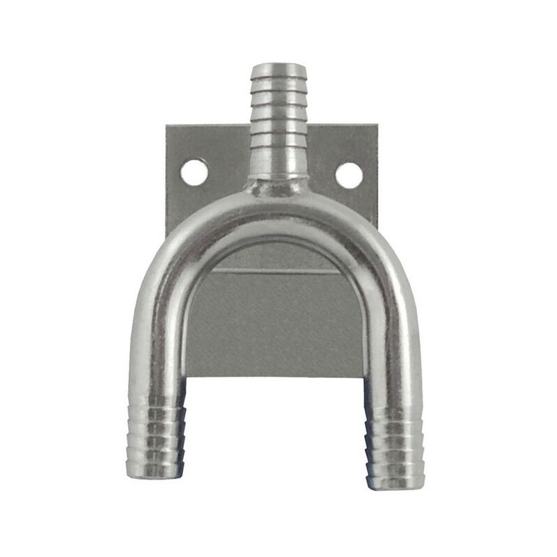 Wall Bracket Y-Splitter - 3/8" Barbs - Stainless Steel