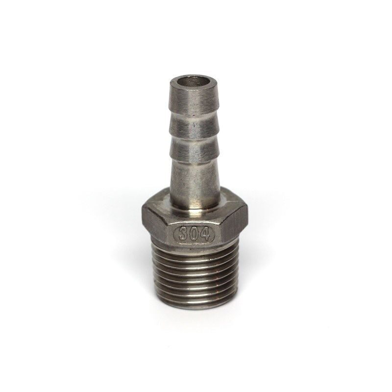 1/4" NPT to 5/16" Barb Stainless Steel Fitting