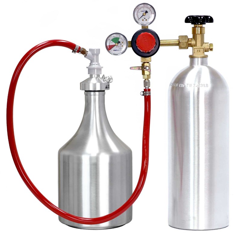 Sparkling Water Maker w/ Gooseneck Growler + Carb Cap & CO2 Tank