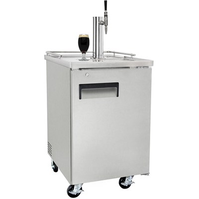 Nitro Coffee Commercial Grade Kegerator - Single Stout Faucet (Silver/Ball Lock)