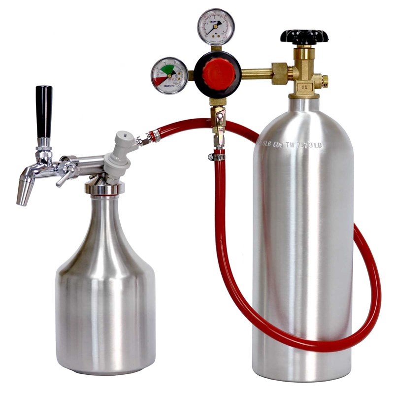 Sparkling Water Maker w/ Gooseneck Growler + Draft Faucet & CO2 Tank