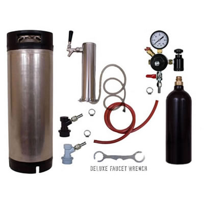 1 Faucet Tower Keg Kit - 20oz CO2 - BALL LOCK - Complete Kit