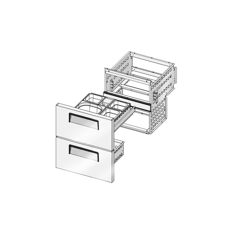 Atosa MSF8310227A20 Drawer Cartridge for MSF8300 Series Prep Tables (Left & Right Doors)
