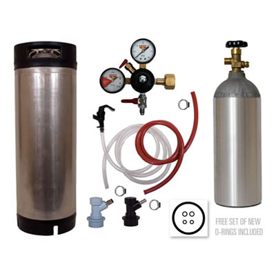 Basic Homebrew Keg Kit - Used Ball Lock Keg