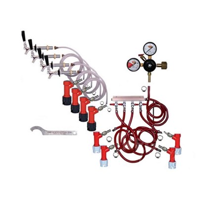 Refrigerator Keg Kit - 4 Tap - PIN LOCK