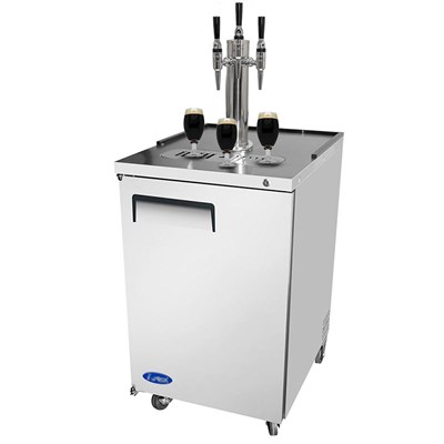 NitroNow Empowered Stainless Triple Faucet On-Demand Nitro Coffee Kegerator