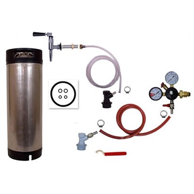 Refrigerator Keg Kit - Nitrogen Tap - BALL LOCK with Keg