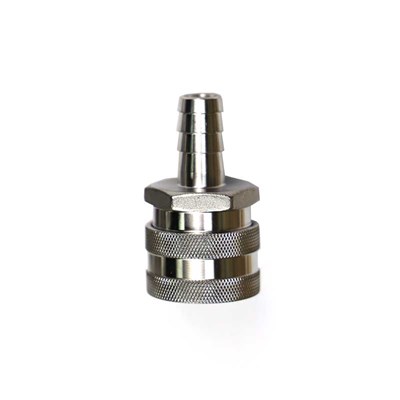 Stainless Steel Female Quick Disconnect to 1/2" Barb